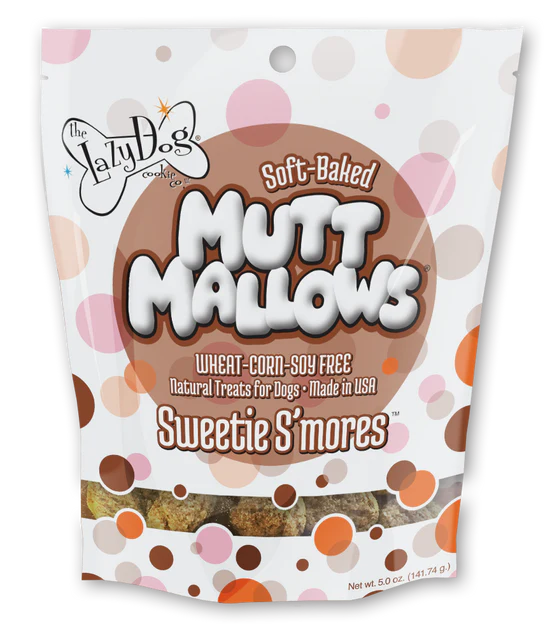 The Lazy Dog Cookie Co. Mutt Mallows Sweetie S'mores 5-oz, Dog Treat