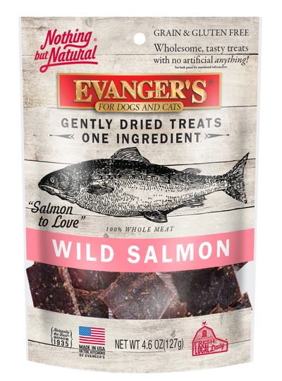 Evanger's Gently Dried Salmon Dog Treats, 4.6-oz Bag
