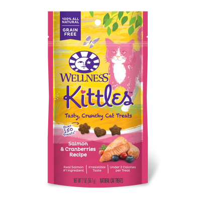 Wellness Kittles™ Salmon & Cranberries Recipe, Cat Treat, 2-oz Bag