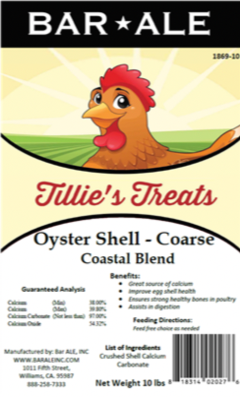 Bar-Ale Coarse Oyster Shell, Poultry Supplement