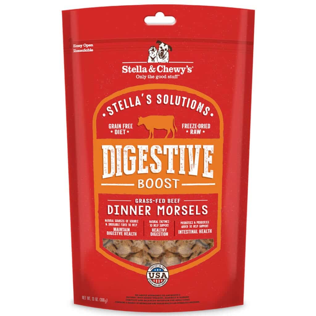 Stella & Chewy's Stella's Solutions Digestive Boost Grass-Fed Beef Dinner Morsels Freeze-Dried Dog Food, 13-oz bag
