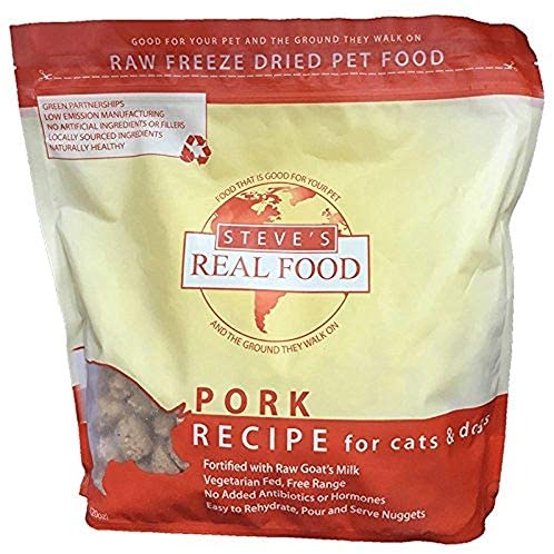 Steve's Real Food Freeze-Dried Pork Recipe Dog Food, 20-oz Bag