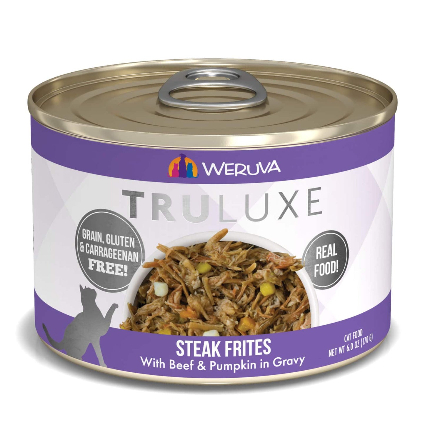 Weruva Truluxe Steak Frites with Beef and Pumpkin in Gravy, Wet Cat Food