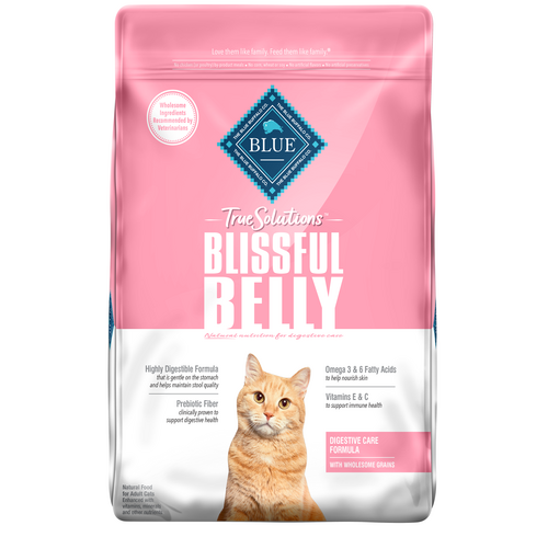 Blue Buffalo True Solutions Blissful Belly Natural Digestive Care Adult Dry Cat Food, Chicken
