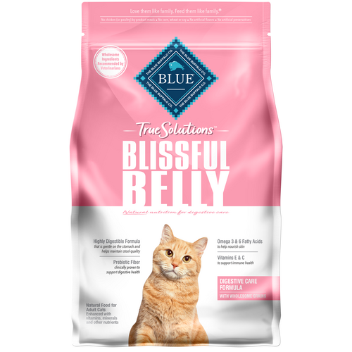 Blue Buffalo True Solutions Blissful Belly Natural Digestive Care Adult Dry Cat Food, Chicken