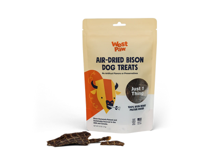 West Paw Air-Dried Bison Heart 2.5-oz, Dog Treat