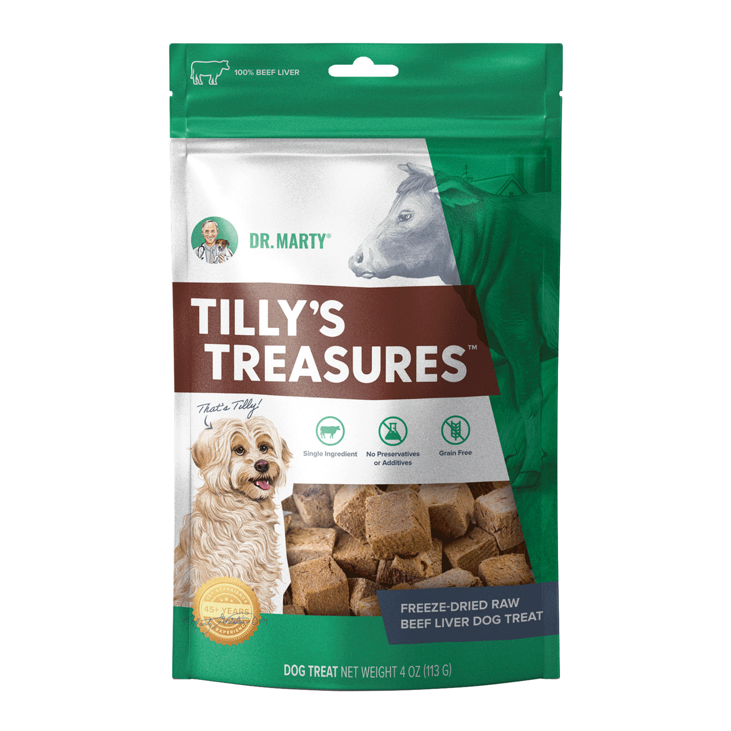Dr. Marty Tilly's Treasures Beef Liver 4-oz, Dog Treat