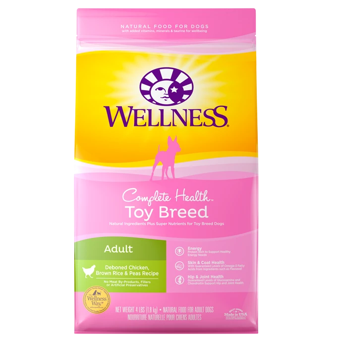 Wellness Complete Health Toy Breed Recipe Dry Dog Food, 4-lb Bag