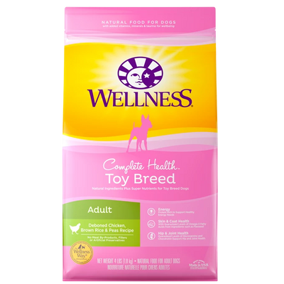 Wellness Complete Health Toy Breed Recipe Dry Dog Food, 4-lb Bag