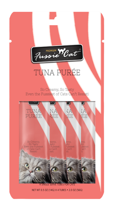 Fussie Cat Tuna Purée 0.5-oz, 4-Pack, Cat Treat