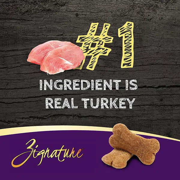 Zignature Ziggy Bar Biscuits Turkey Recipe 12-oz, Dog Treat