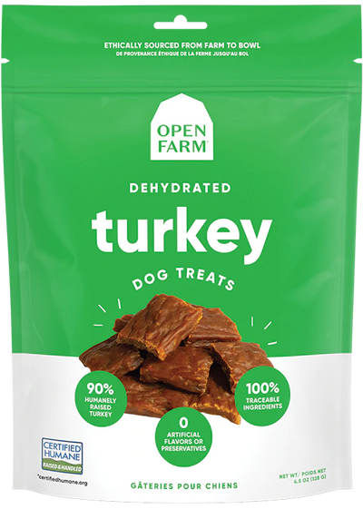 Open Farm Dehydrated Dog Treats, Turkey Recipe, 4.5-oz