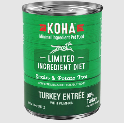 Koha Limited Ingredient Diet Turkey Entrée , Wet Dog Food, 13-Oz Case Of 12