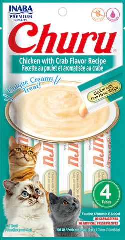 Inaba Churu Chicken With Crab Recipe 2-oz, Cat Treat