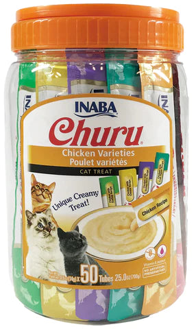 Inaba Churu Chicken Variety Pack 50-Count, Cat Treat
