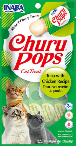 Inaba Churu Pops Tuna And Chicken Recipe 2.16-oz, Cat Treat