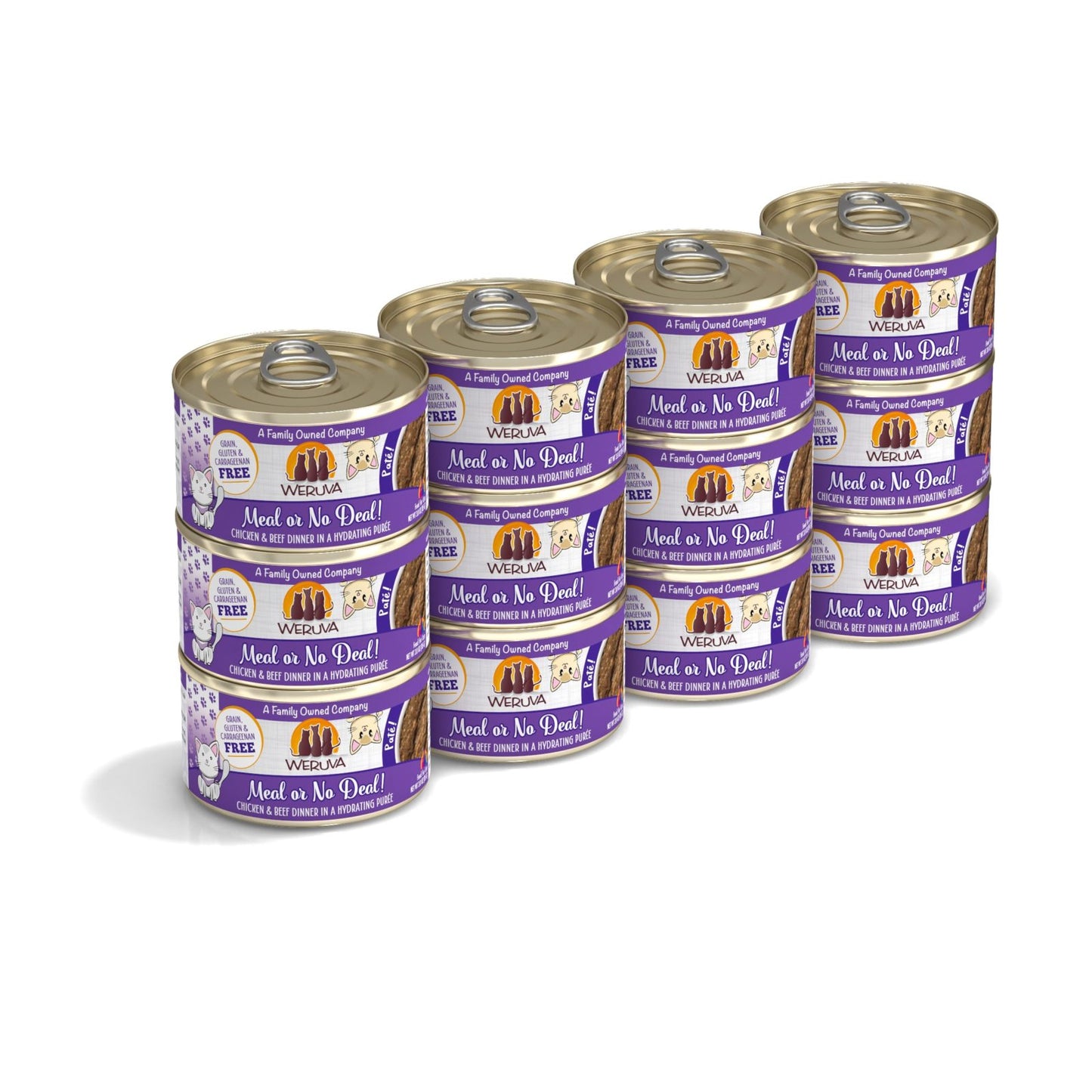 Weruva Meal or No Deal! Chicken and Beef Dinner, Wet Cat Food, 3-oz Case Of 12