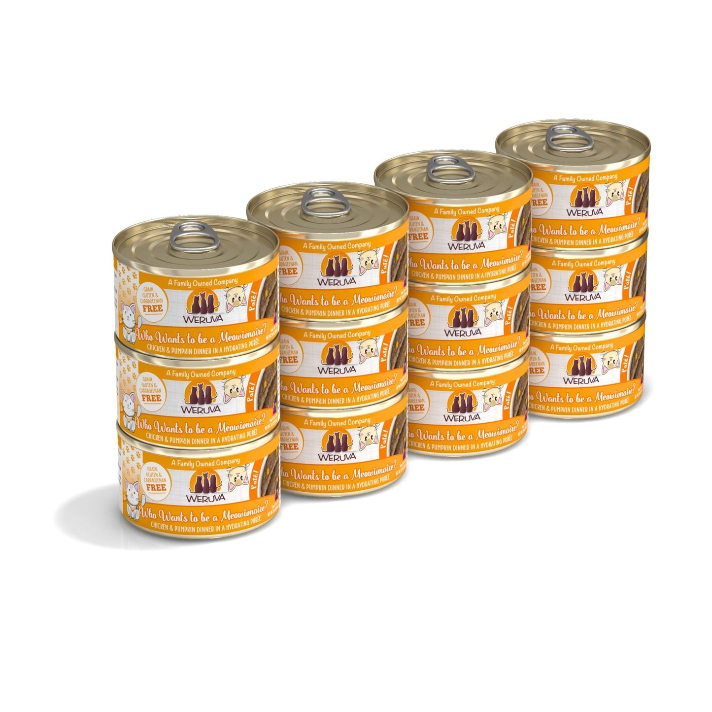 Weruva Who Wants To Be A Meowionaire Chicken And Pumpkin Dinner, Wet Cat Food, 3-oz Case Of 12