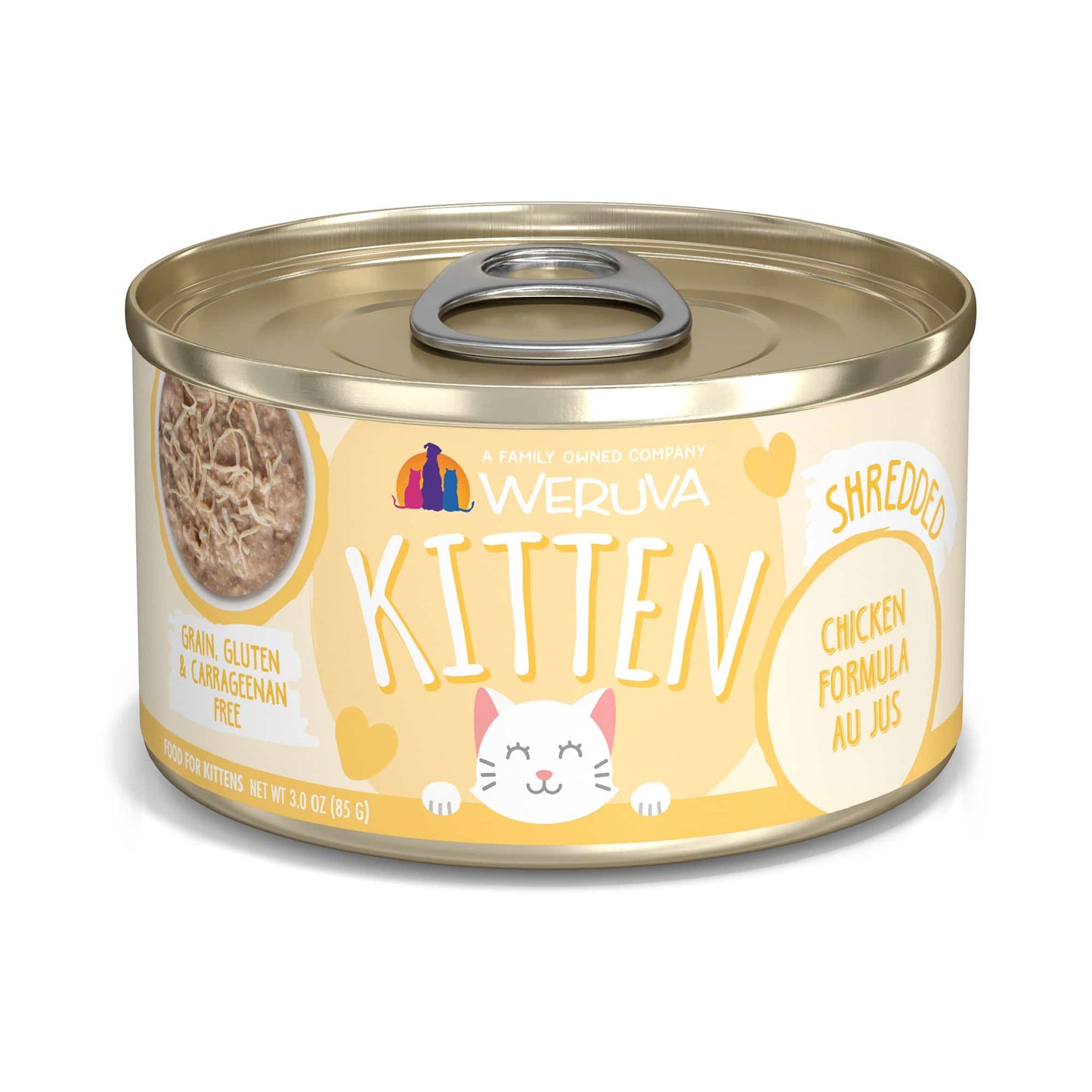 Weruva Kitten Chicken Formula Au Jus, Wet Cat Food, 3-oz Case of 12