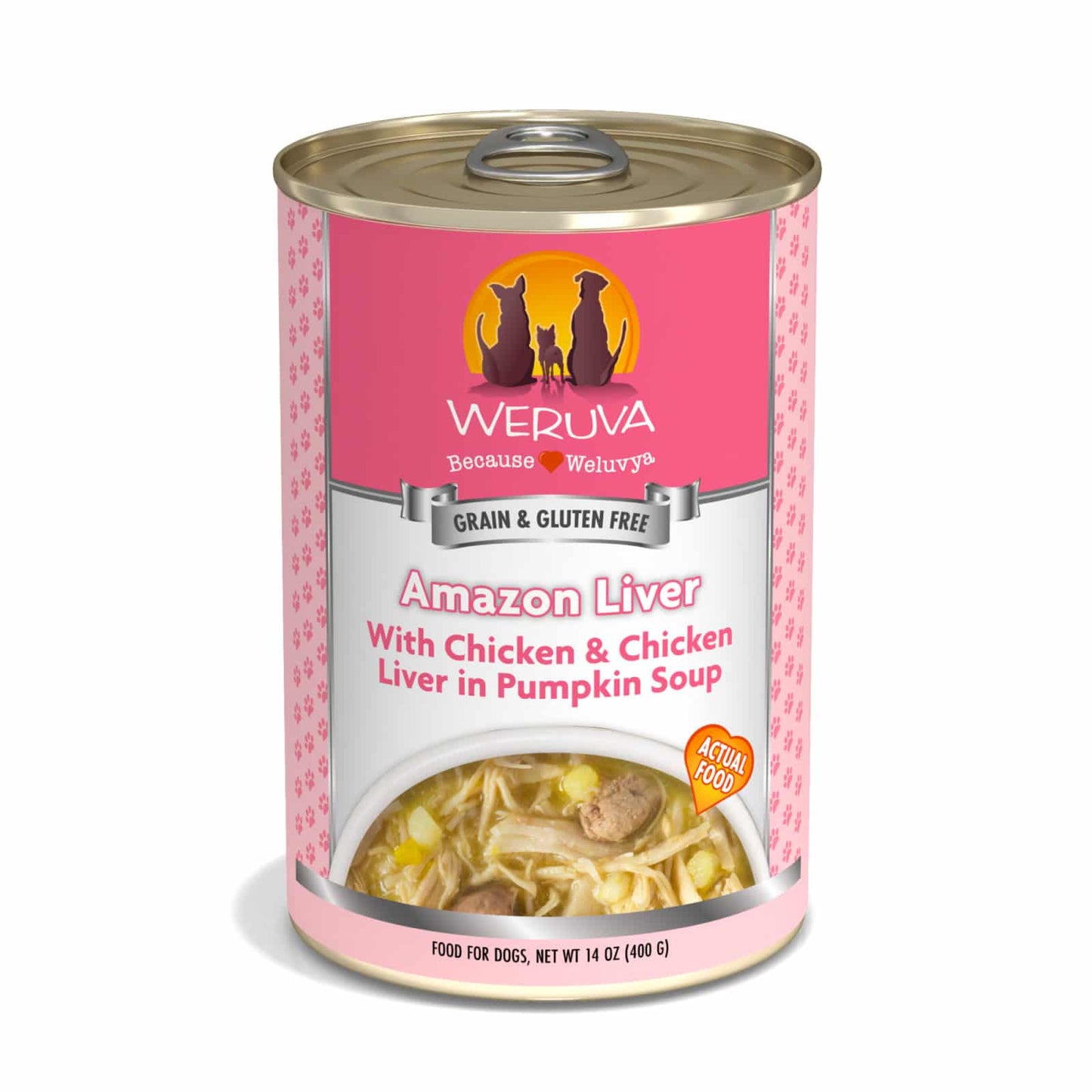 Weruva Amazon Liver With Chicken and Chicken Liver in Pumpkin Soup, Wet Dog Food, 14-oz Case of 12