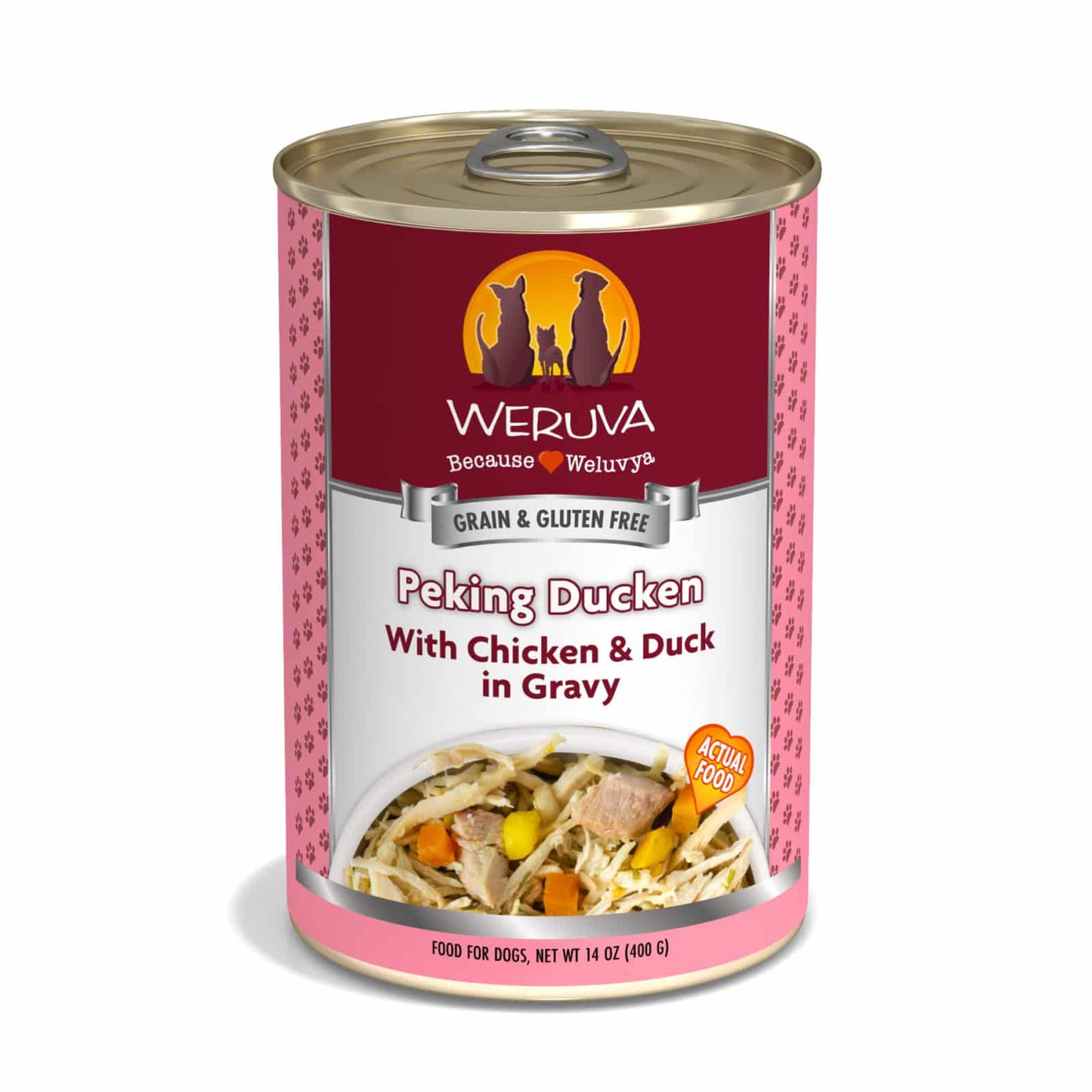 Weruva Peking Ducken With Chicken and Duck in Gravy, Wet Dog Food, 14-oz Case of 12