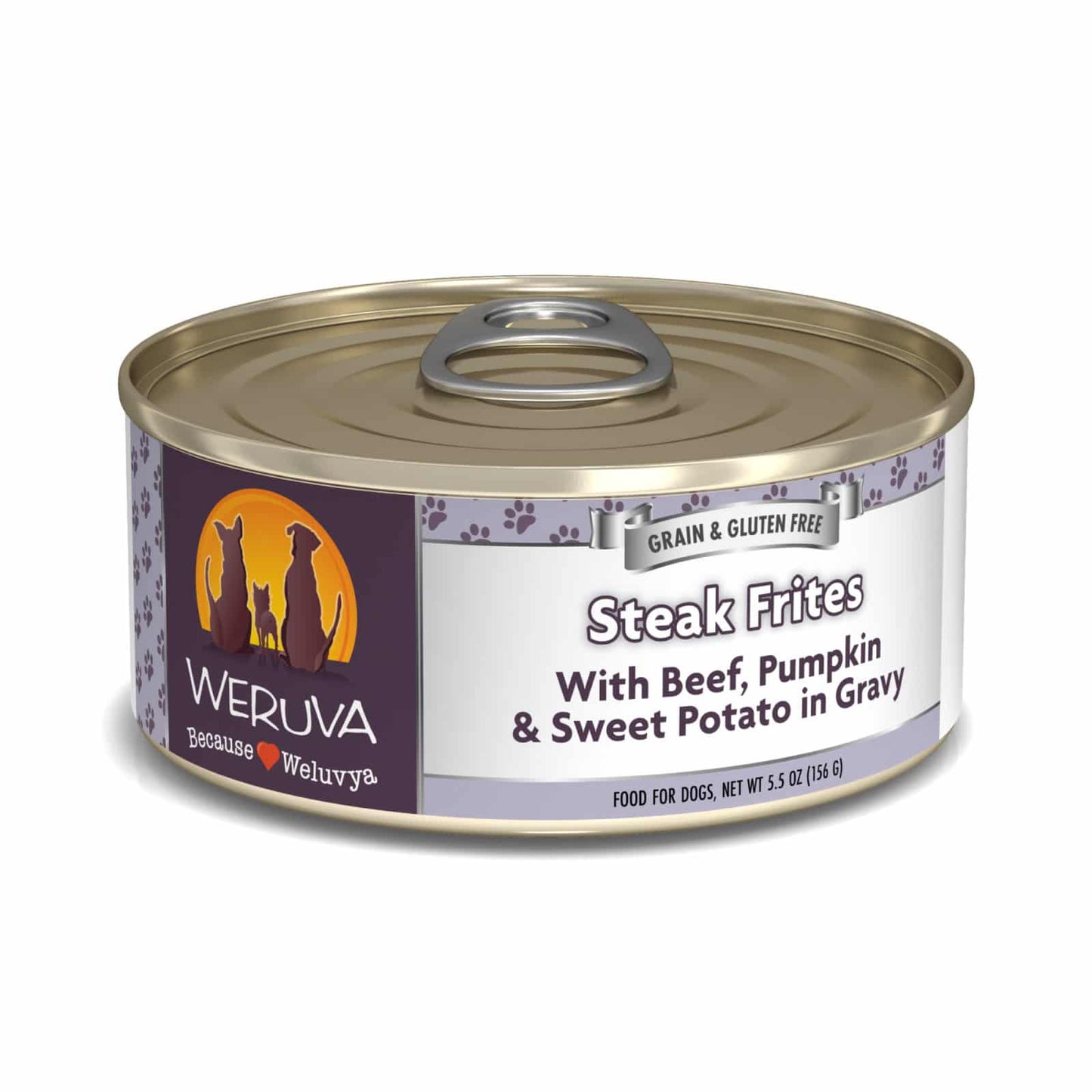 Weruva Steak Frites With Beef, Pumpkin, and Sweet Potato in Gravy, Wet Dog Food