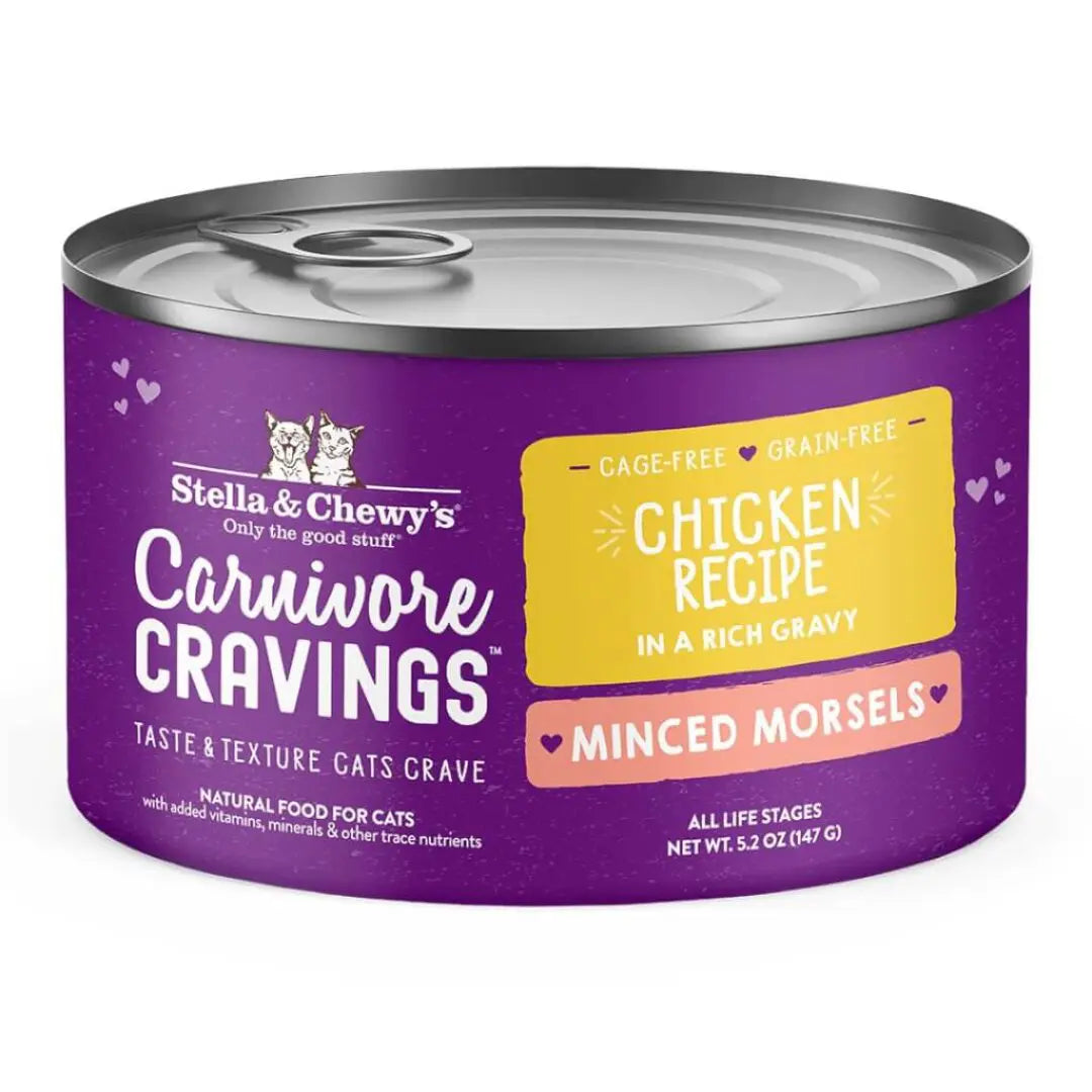 Stella & Chewy's Carnivore Cravings Minced Chicken Morsels 5.2-oz, Wet Cat Food, Case Of 8