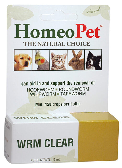 HomeoPet Wrm Clear, 15-ml