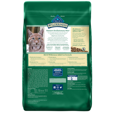 Blue Buffalo Wilderness High Protein, Natural Adult Dry Cat Food, Duck 