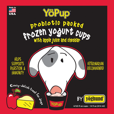 Yöghund Frozen Yogurt Apple Juice & Cheddar 14-oz, 4-Pack Dog Treat