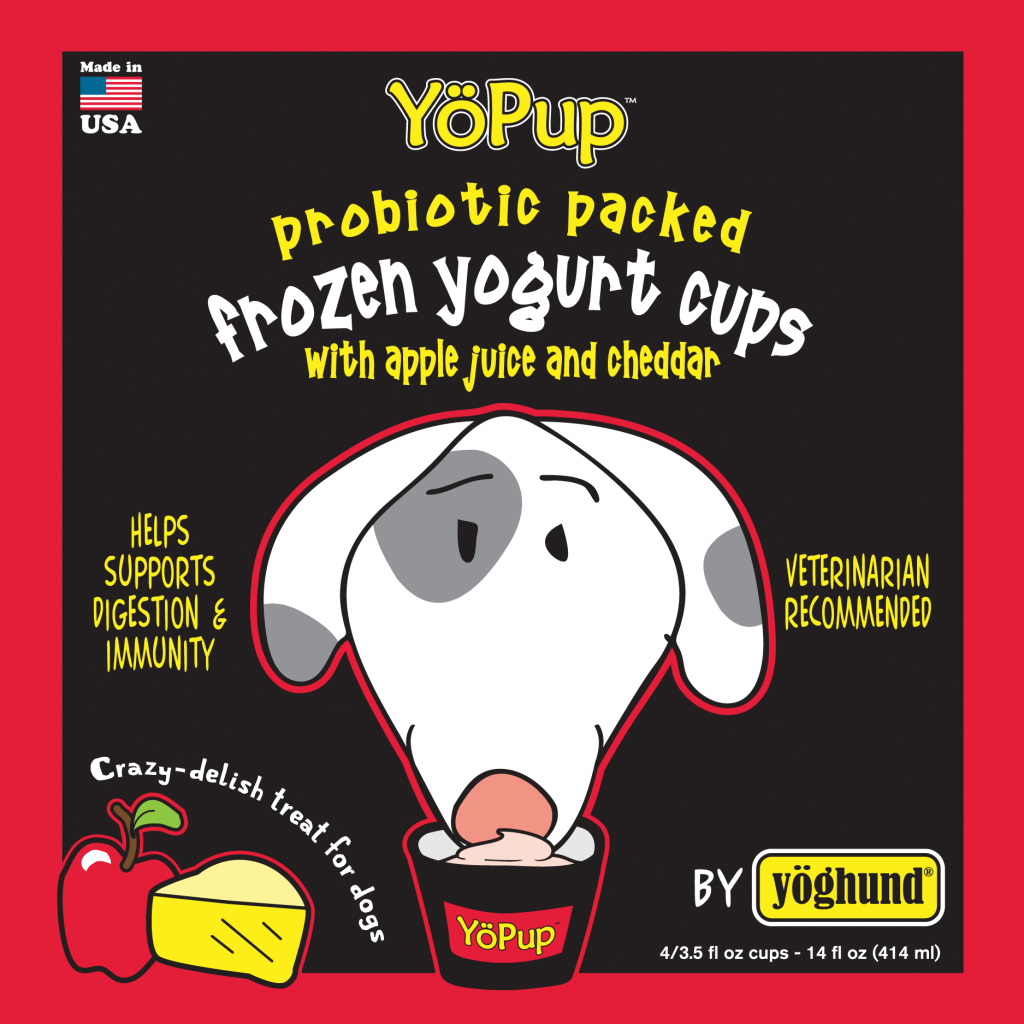 Yöghund Frozen Yogurt Apple Juice & Cheddar 14-oz, 4-Pack Dog Treat