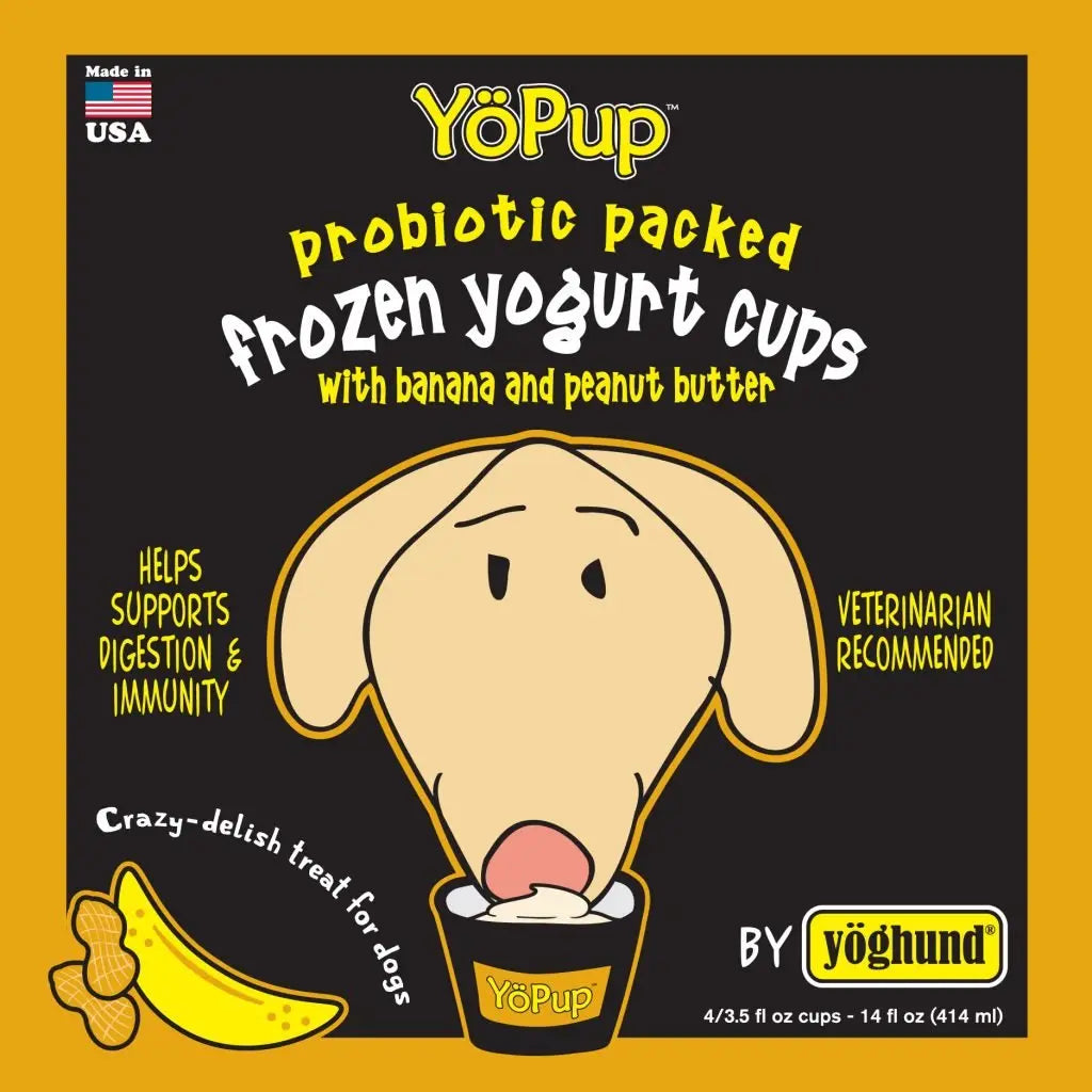 Yöghund Frozen Yogurt Banana & Peanut Butter 14-oz, 4-Pack Dog Treat