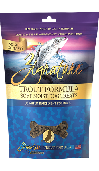 Zignature Soft Moist Treats Trout Formula 4-oz, Dog Treat