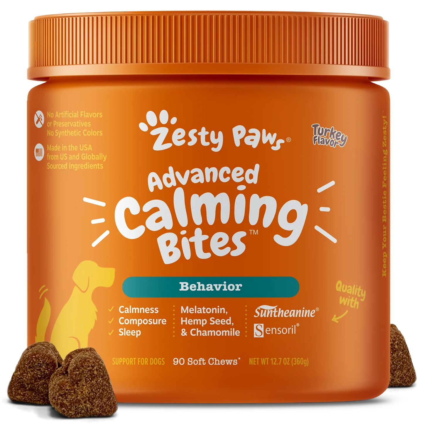 Zesty Paws Advanced Calming Bites for Dogs, 90-Count