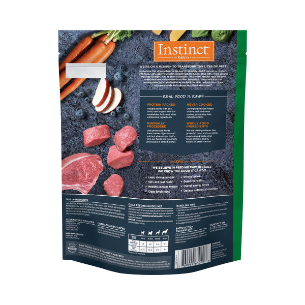Instinct Raw Frozen Lamb Bites Dog Food, 2.7-lb Bag