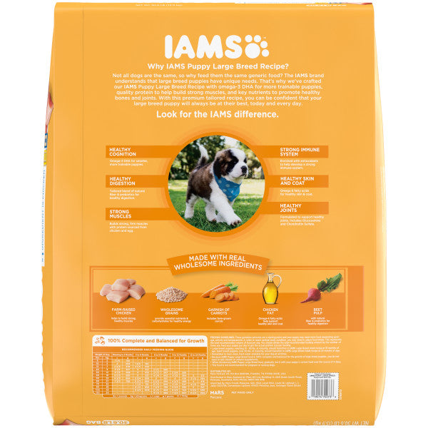 IAMS Smart Puppy Large Breed Dry Puppy Food with Real Chicken