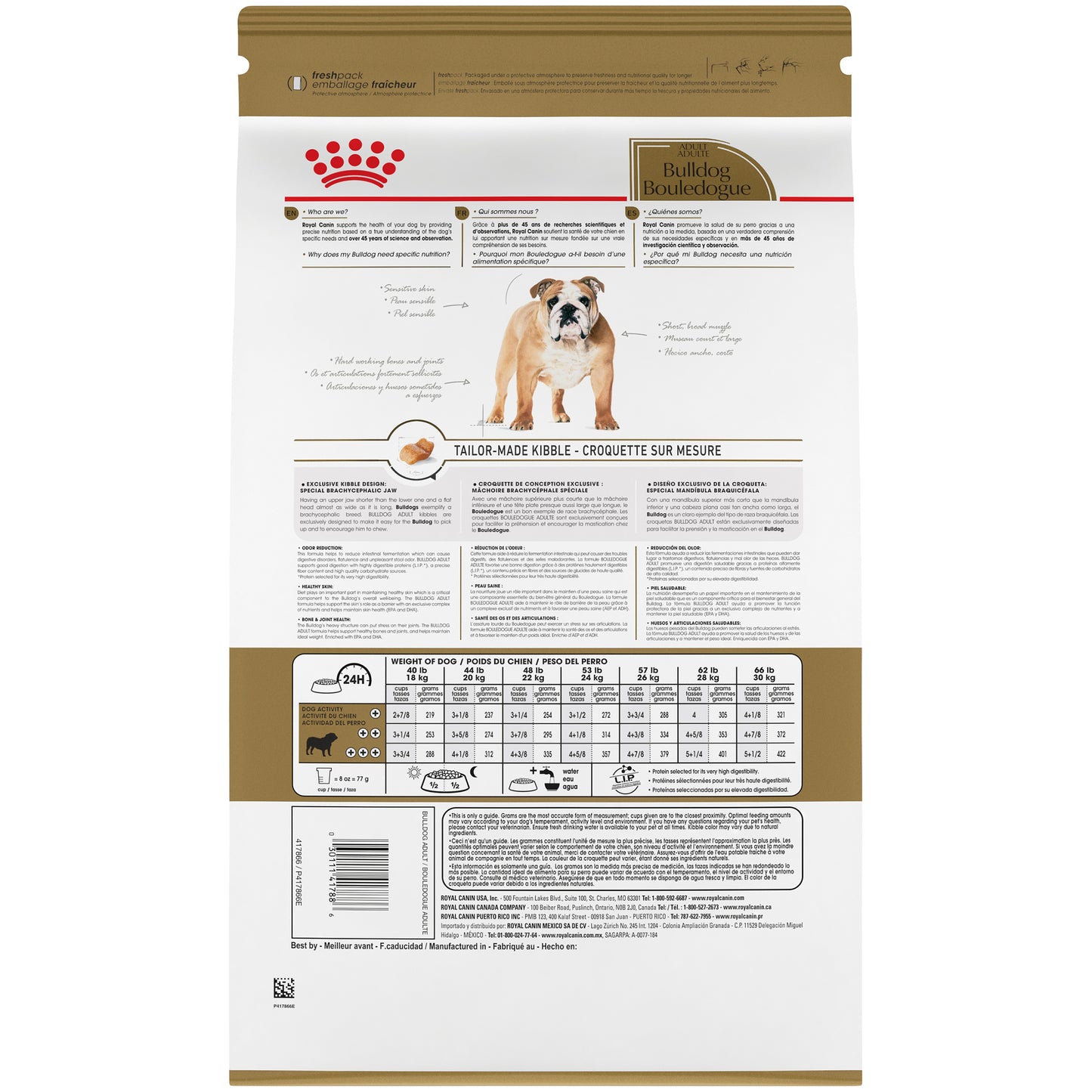 Royal Canin Bulldog Adult Dry Dog Food, 30-lb Bag