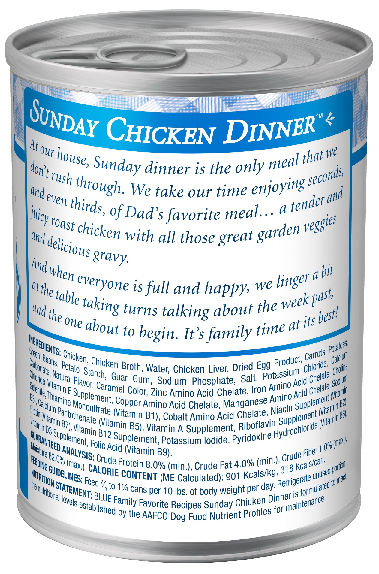 Blue Buffalo Family Favorites Natural Adult Wet Dog Food, Sunday Chicken 12.5-oz, Case of 12