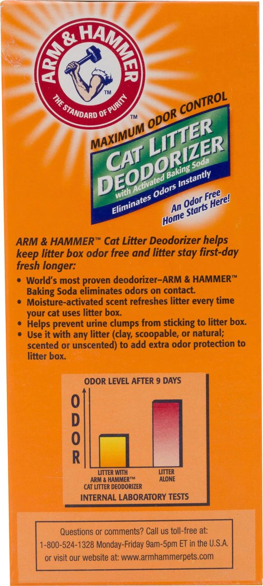 Cat litter deodorizer arm and hammer clearance