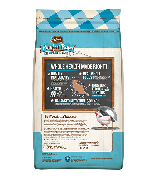 Merrick Purrfect Bistro Complete Care Weight Control Dry Cat Food, 4-lb Bag