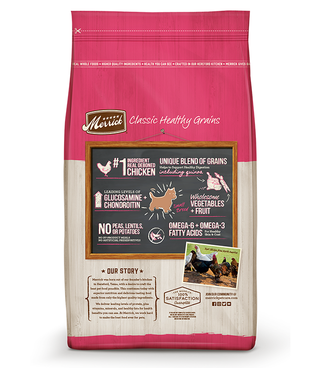 Merrick Classic Healthy Grains Small Breed Recipe Dry Dog Food, 4-lb Bag