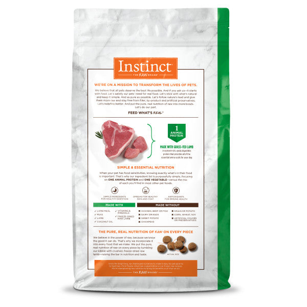 Instinct Limited Ingredient Diet Lamb, Dry Dog Food, Bag