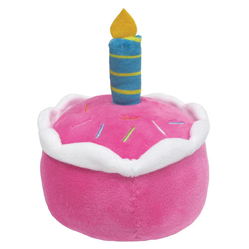 Foufit Pink Birthday Cake Plush, Dog Toy