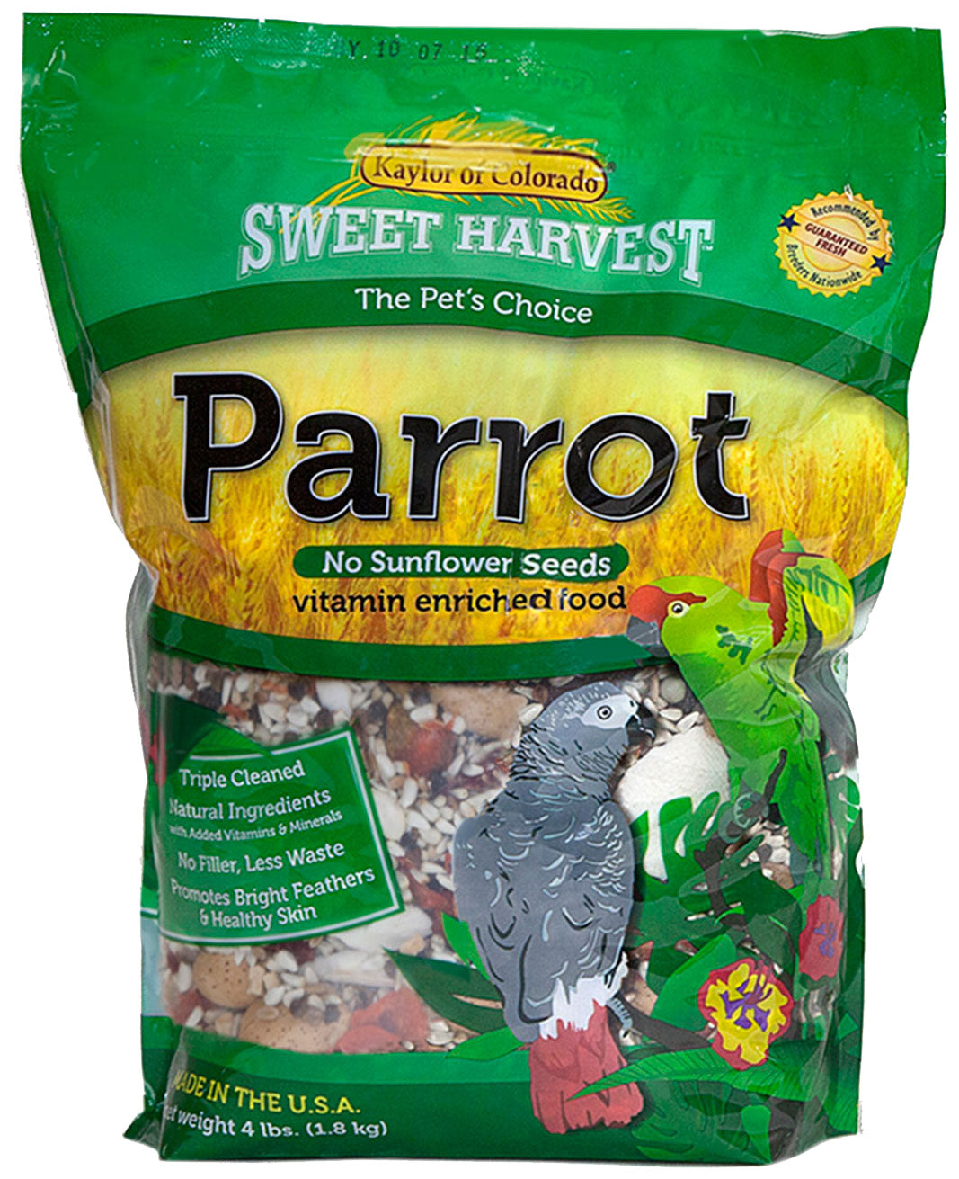 Kaylor Of Colorado Sweet Harvest Parrot Food Without Sunflower Seeds