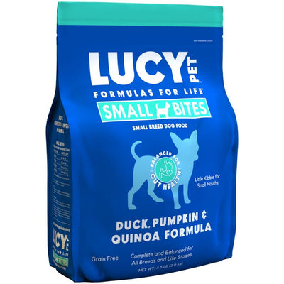 Lucy Pet Foods Duck, Pumpkin and Quinoa Dog Small Bites, Dry Dog Food, 4.5-lb Bag