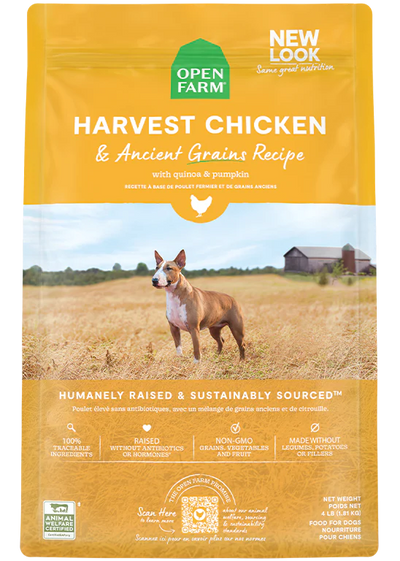 Open Farm Harvest Chicken & Ancient Grains, Dry Dog Food