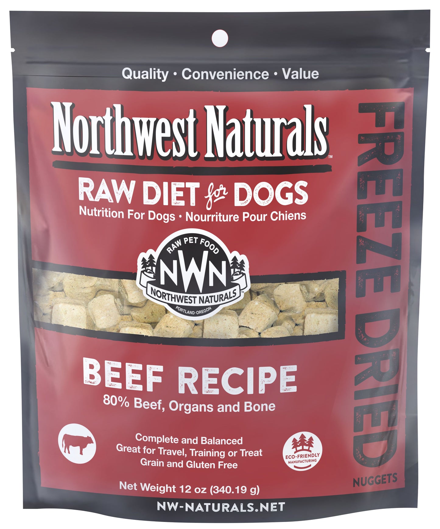 Northwest Naturals Beef Recipe, Freeze-Dried Raw Dog Food