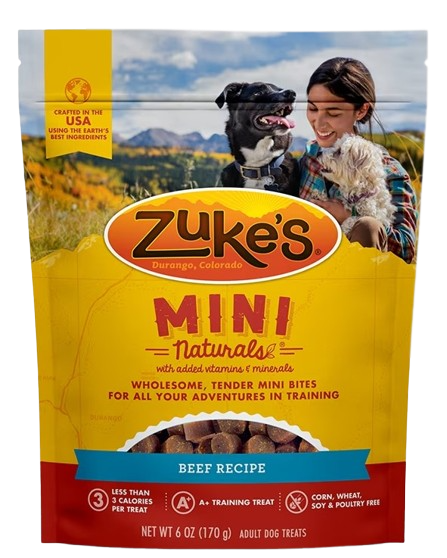 Zuke's Mini Naturals Beef Recipe, Dog Treat
