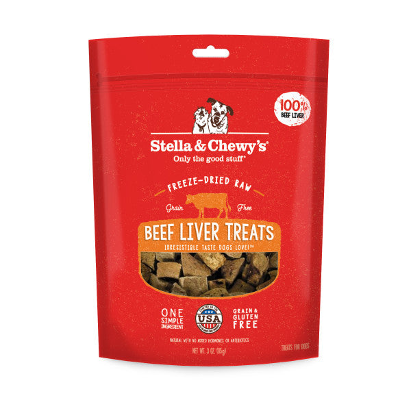 Stella & Chewy's Freeze-Dried Single Ingredient Beef Liver Dog Treats, 3oz