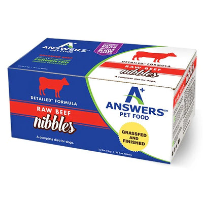 Answers Detailed Formula Beef Nibbles 2.2-lb, Frozen Raw Dog Food